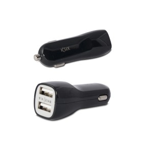KSIX, auto punjač dual USB, 2.1A