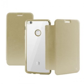 Preklopna torbica za Huawei P10 Lite, Ksix Metal Folio, zlatna