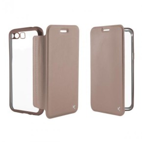 Preklopna torbica za Huawei P10, roza, Ksix Metal Folio