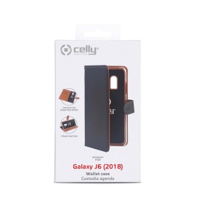 Preklopna torbica za Samsung Galaxy J6 2018 , crna, CELLY Wally
