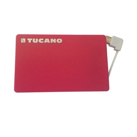 Prijenosna baterija za mobitel 1500 mAh, lightning konektor, crvena, Tucano Tucard