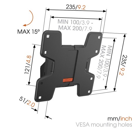 Vogels W50610, zidni stalak za ekrane od 19" do 40" sa nagibom