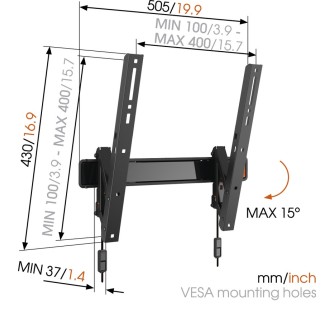 Zidni nosač za TV od 32" do 55" sa nagibom, Vogels W50710