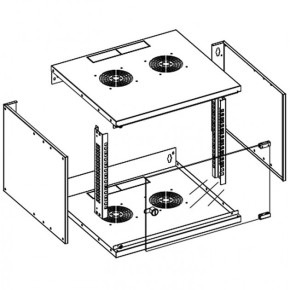 Komunikacijski ormar, rack kabinet 19", 6U / 320, crni, Techly