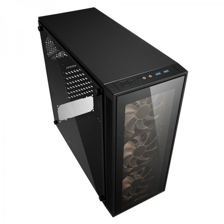 SHARKOON TG4 MIDI TOWER ATX, BEZ NAPAJANJA, CRVENI LED, CRNO