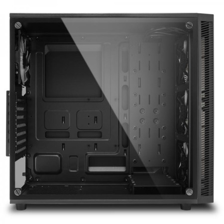 SHARKOON TG4 MIDI TOWER ATX, BEZ NAPAJANJA, CRVENI LED, CRNO