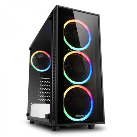 SHARKOON TG4 RGB MIDI TOWER ATX, BEZ NAPAJANJA, CRNO