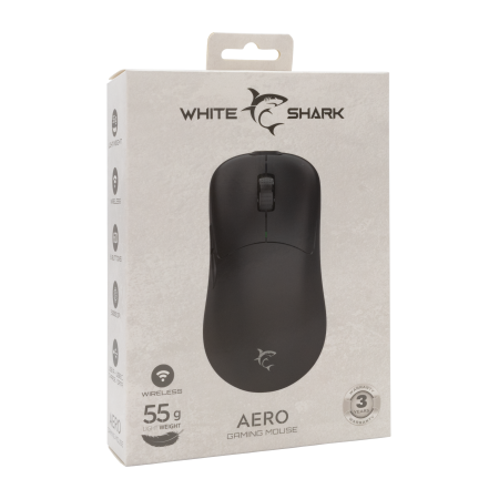 White Shark WGM-5015 AERO bežični miš 10.000 DPI, crni, 55 g White Shark WGM-5015 AERO bežični miš 10.000 DPI, crni, 55 g