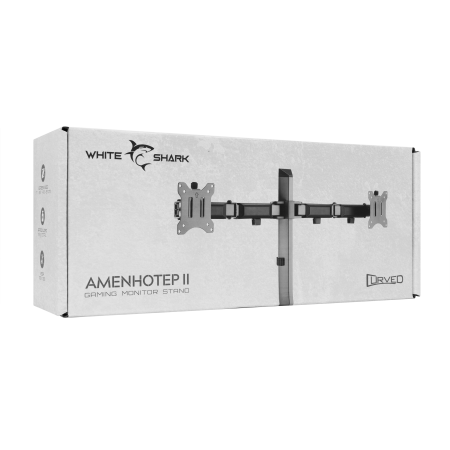 Stolni nosač za 2 monitora 17-32 inča, dual monitor stalak, White Shark GMS-3205 Amenhotep II Stolni nosač za 2 monitora 17-32 inča, dual monitor stalak, White Shark GMS-3205 Amenhotep II