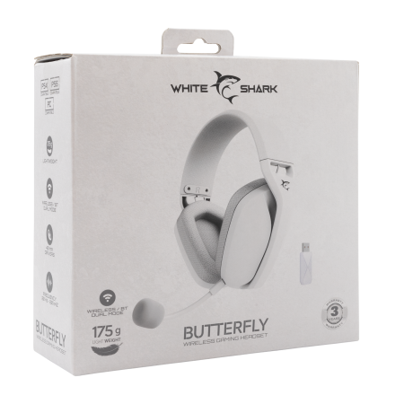 White Shark Butterfly WGH-2442 bijele bežične slušalice