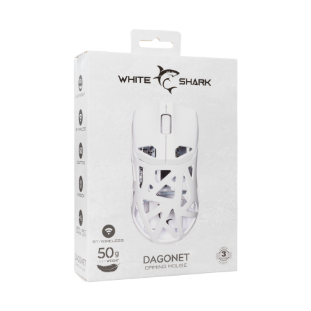White Shark Dagonet WGM-5019 bijeli bežični miš 24000 DPI