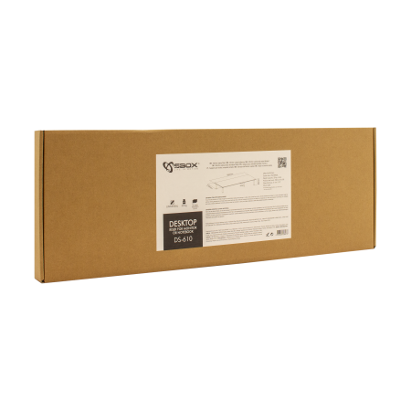SBOX DS-610 stakleno postolje za monitor, 560 × 210 mm, bijelo