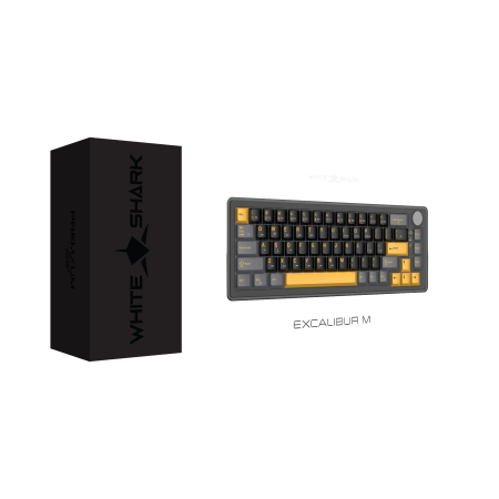 White Shark Excalibur M kompaktna 65% mehanička tipkovnica, US raspored, crna