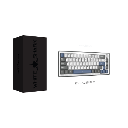 White Shark Excalibur M kompaktna 65% mehanička tipkovnica, HR raspored, bijela White Shark Excalibur M kompaktna 65% mehanička tipkovnica, HR raspored, bijela