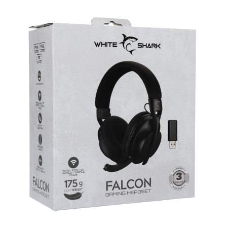 White Shark Falcon WGH-2441 crne bežične gaming slušalice
