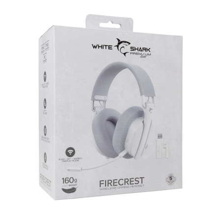 White Shark PL Firecrest WGH-2444 bijele bežične slušalice 3-u-1