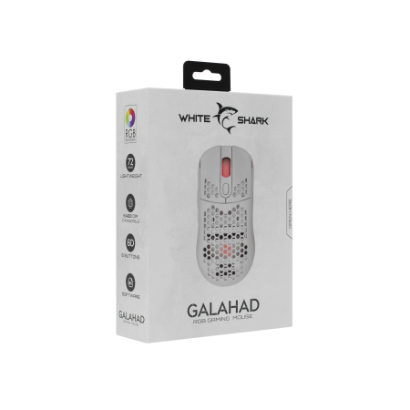 White Shark Galahad GM-5007 bijeli gaming miš 6400 DPI RGB White Shark Galahad GM-5007 bijeli gaming miš 6400 DPI RGB