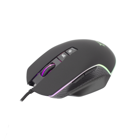 White Shark Gareth GM-5009 crni gaming miš 7 tipki 6400 DPI