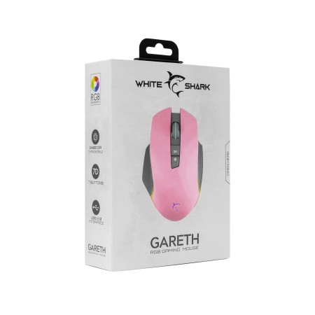 White Shark Gareth GM-5009 rozi gaming miš 7 tipki 6400 DPI