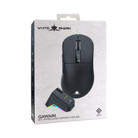 White Shark Gawain WGM-5023 crni bežični miš 12000 DPI 56g BT