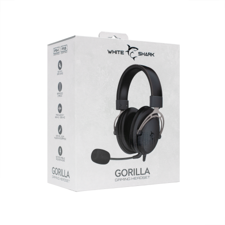 White Shark Gorilla GH-2341 žične slušalice crno-sive White Shark Gorilla GH-2341 žične slušalice crno-sive