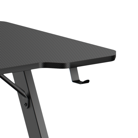 Gaming stol White Shark Helix 120x60 cm – crni, Z dizajn, nosivost 75 kg