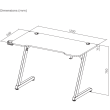 Gaming stol White Shark Helix 120x60 cm – crni, Z dizajn, nosivost 75 kg