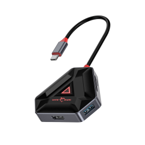 White Shark Hexagon USB-C hub 6 u 1 – HDMI, 3× USB 3.0, SD i microSD