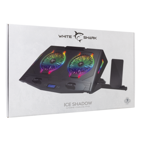 White Shark ICE SHADOW rashladni stalak za laptop 17,3", RGB White Shark ICE SHADOW rashladni stalak za laptop 17,3", RGB