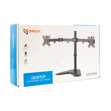 SBOX LCD-F024-3 samostojeći stalak za 2 monitora 17"-32" SBOX LCD-F024-3 samostojeći stalak za 2 monitora 17"-32"
