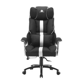 White Shark Le Mans crno-bijela gaming stolica s jastucima