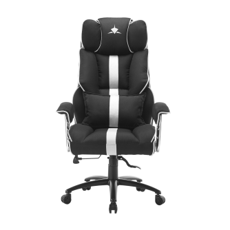 White Shark Le Mans crno-bijela gaming stolica s jastucima