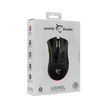White Shark Lionel WGM-5012 crni wireless gaming miš 10000 DPI White Shark Lionel WGM-5012 crni wireless gaming miš 10000 DPI