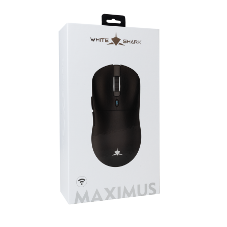 White Shark Maximus GM-9010 crni bežični miš 26000 DPI 55g