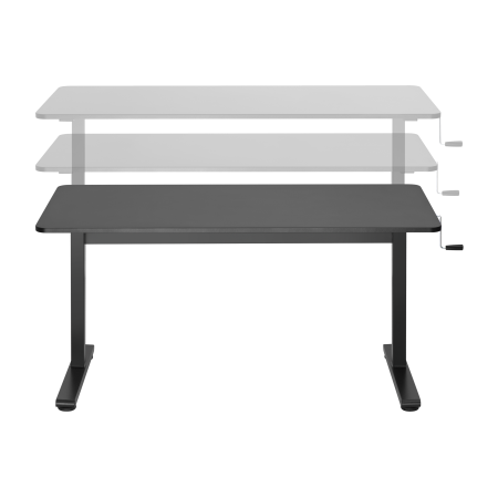 SBOX MD-220 ručno podesiv sit-stand stol 140x60 cm crni