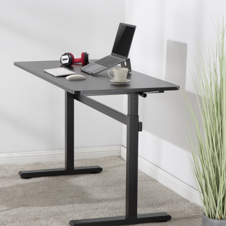 SBOX MD-220 ručno podesiv sit-stand stol 140x60 cm crni