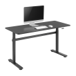 SBOX MD-220 ručno podesiv sit-stand stol 140x60 cm crni