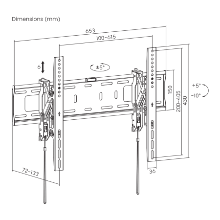 SBOX PLB-6546T-2 nagibni zidni nosač za TV 37-80", do 75 kg SBOX PLB-6546T-2 nagibni zidni nosač za TV 37-80", do 75 kg