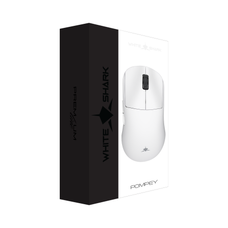 White Shark Pompey WGM-9014 bežični gaming miš, 52 g, bijeli White Shark Pompey WGM-9014 bežični gaming miš, 52 g, bijeli