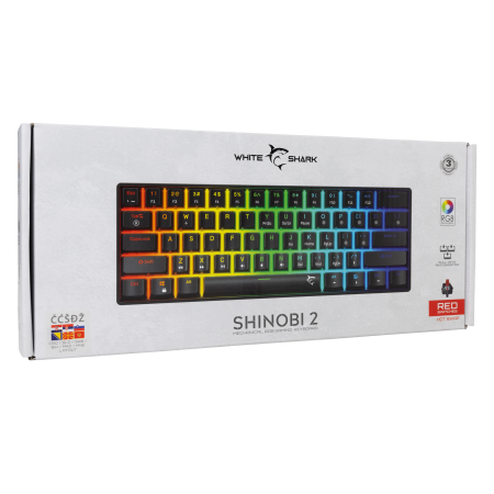 White Shark Shinobi 2 mehanička tipkovnica, HR, crveni prekidači