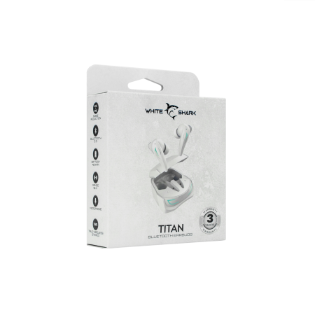 White Shark Titan GEB-TWS96 bežične earbuds bijele ANC + ENC White Shark Titan GEB-TWS96 bežične earbuds bijele ANC + ENC