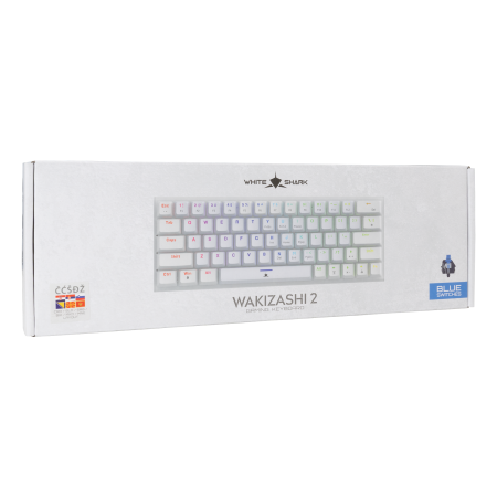 White Shark Wakizashi 2 bijela HR mehanička tipkovnica RGB White Shark Wakizashi 2 bijela HR mehanička tipkovnica RGB