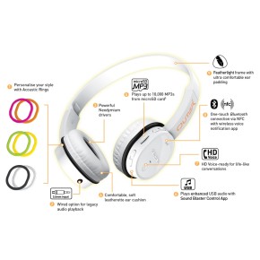Bluetooth slušalice sa MP3 i NFC, crne, Creative Outlier