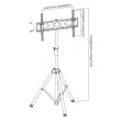Fiksni podni nosač za TV od 37" do 70" SBOX FST-846 Tripod