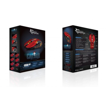 Gamerski miš, crveni, WHITE SHARK GM-1604 CAESAR