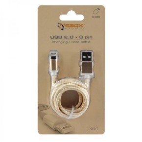 Kabel USB na lightning, Apple iPhone 7, 1,5 m, blister, zlatni, SBOX 