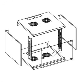 Komunikacijski ormar, rack, 19" 6U / 450, Techly