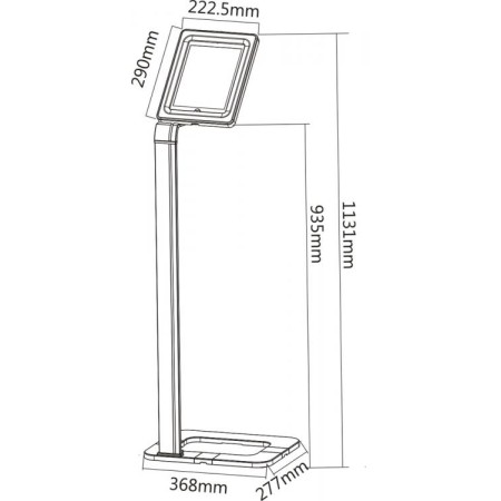 Renkforce PAD15-01 podni stalak za tablet 9.7-10.1", anti-theft Renkforce PAD15-01 podni stalak za tablet 9.7-10.1", anti-theft