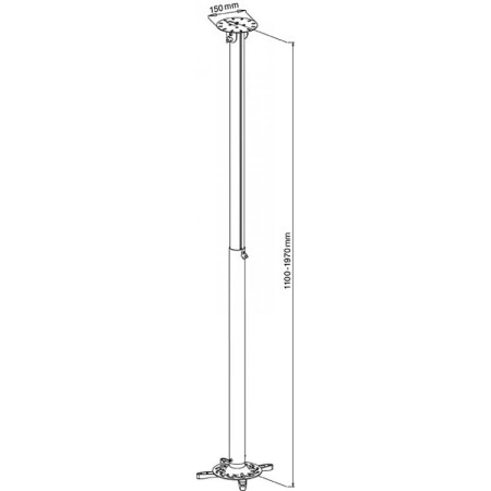 Stropni nosač za projektor SBOX PM-200XL Stropni nosač za projektor SBOX PM-200XL