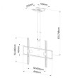 Stropni nosač za TV od 40" do 65" SBOX CPLB-102M
